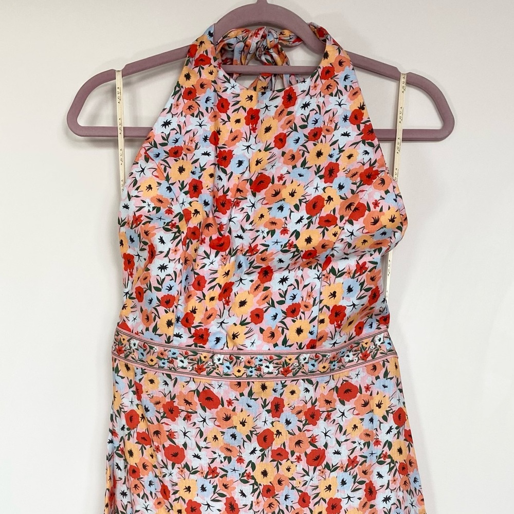 Agua by Agua Bendita Magnolia Printed Linen Halter Maxi Dress - Picture 9 of 16